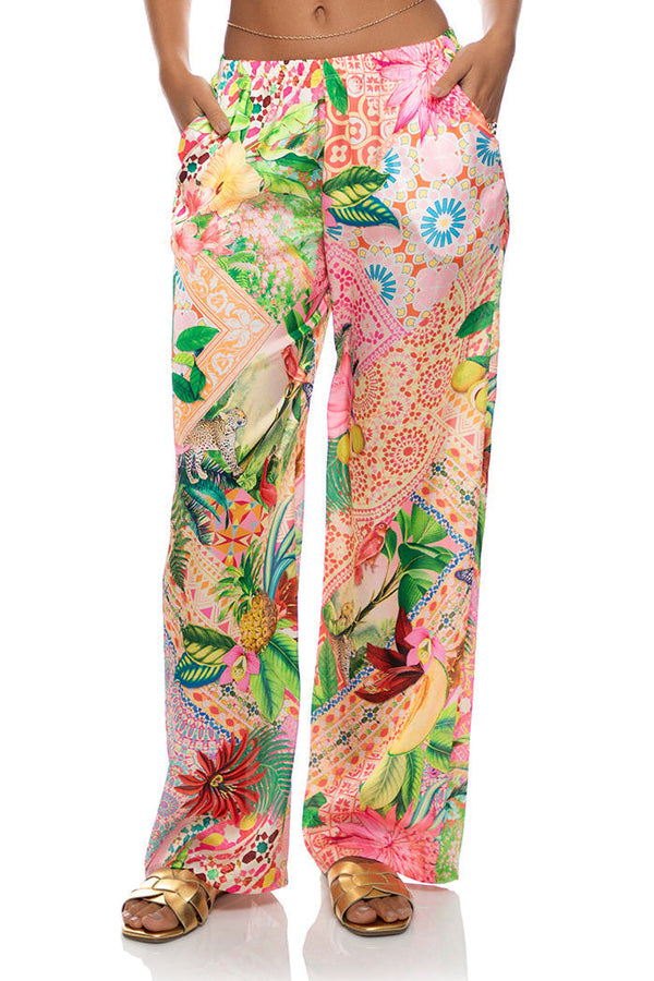 Luli Fama Opulent Eden Elastic Waistband Pant