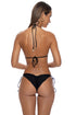 Luli Fama Midnight Currents Seamless Ruched Back Brazilian Tie Side Bottom