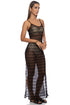 Luli Fama Midnight Currents Strappy Long Dress