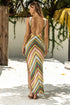 Luli Fama High Noon Heat Drawstring Peek A Boo Maxi Dress