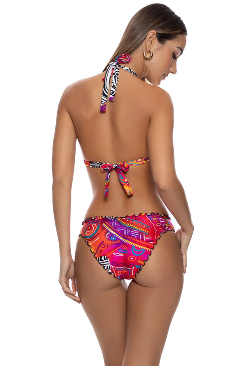 Luli Fama Wild Voltage Triangle Halter Top