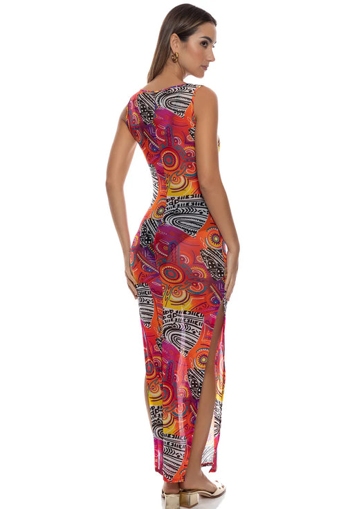 Luli Fama Wild Voltage Maxi Tank Dress