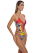 Luli Fama Wild Voltage Strappy Sides Bodysuit