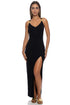Luli Fama Gilded Butterfly Fitted Side Slit Maxi Dress