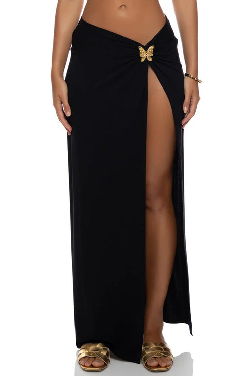 Luli Fama Gilded Butterfly Twist Front Skirt