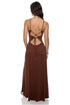Luli Fama Velvet Shores Halter Ring Long Dress