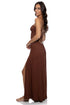 Luli Fama Velvet Shores Halter Ring Long Dress