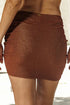 Luli Fama Toasted Glow Scrunch Up Mini Skirt