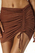 Luli Fama Toasted Glow Scrunch Up Mini Skirt