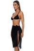 Luli Fama Sheer Intentions Long Wrap Skirt