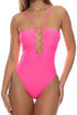 Luli Fama Solar Pop Halter Ring One Piece