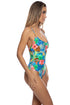 Luli Fama Jungle Reign Reversible Link Scoop Neck One Piece Fuller Coverage