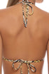 Luli Fama Tigressa Molded Push Up Bandeau Halter Top
