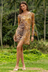 Luli Fama Tigressa Long Sleeve Short Dress