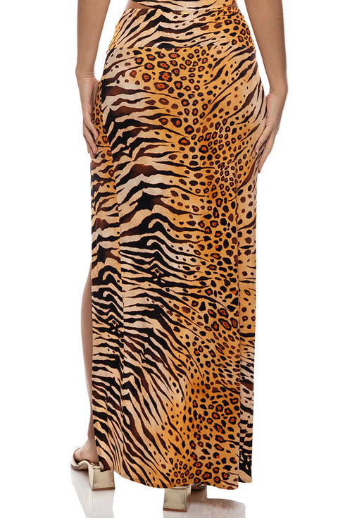 Luli Fama Tigressa Twist Front Skirt