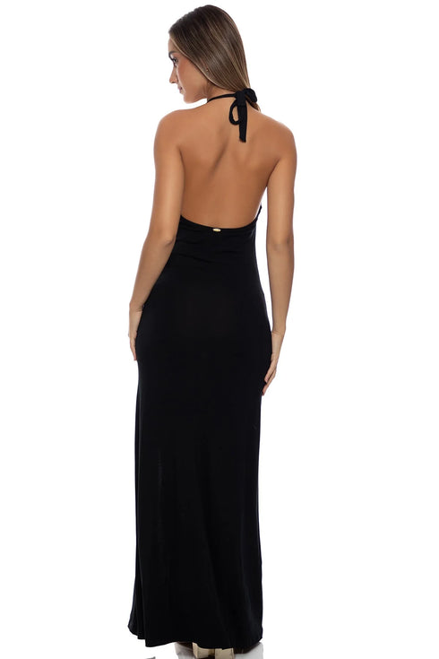 Luli Fama Femme Allure Rings Halter Long Dress