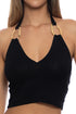 Luli Fama Femme Allure Rings Halter Crop Top