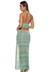 Luli Fama Lucid Waters Double Loop Bandeau Long Dress