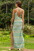 Luli Fama Lucid Waters Cross Back Long Dress