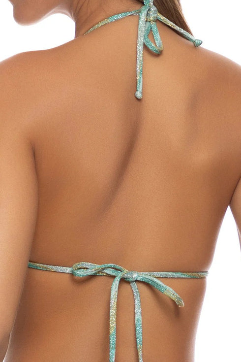 Luli Fama Lucid Waters Molded Push Up Bandeau Halter Top