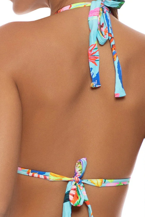 Luli Fama Ocean's Kiss Triangle Halter Top