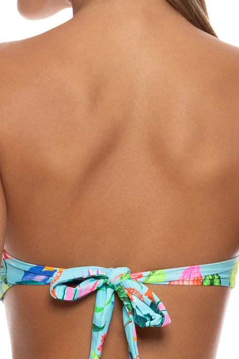 Luli Fama Ocean's Kiss Ruched Bandeau Top
