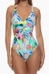 Luli Fama Ocean's Kiss Ruched Front One Piece