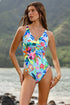 Luli Fama Ocean's Kiss Ruched Front One Piece