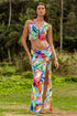 Luli Fama Ocean's Kiss Ruched Front Long Skirt