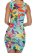 Luli Fama Ocean's Kiss Ruched Sides Tank Dress