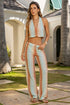 Luli Fama Zig Zag Flow Halter Crop Top