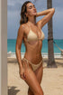 Luli Fama Golden Drift Seamless Triangle Top