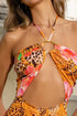 Luli Fama Paradise Prowl Halter Ring Cut Out Maxi Dress