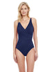 Gottex Lattice V-Neck Surplice One Piece Swimsuit