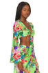 Luli Fama Luli Tropics Bell Sleeve Crop Top
