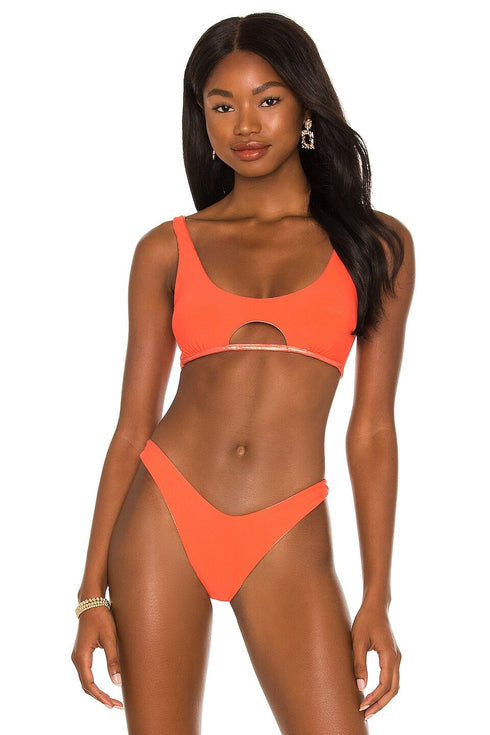 Luli Fama Babes Just Want Sun Scoop Neck Cut Out Top