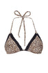 PQ Swim Swim Leopard Kyle Crochet Trim Triangle Top