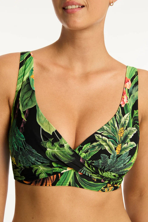 Sea Level Lotus Cross Front Bra Top