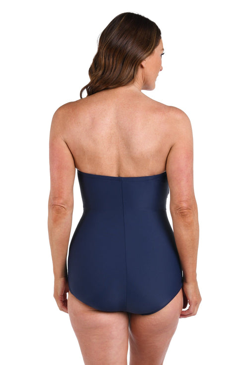 Maxine Of Hollywood Solid Bandeau Maillot