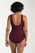 Maxine Of Hollywood Textured Spa Solids High Neck One Piece