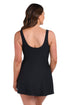 Maxine Of Hollywood Solid Textured Spa V Neck Swimdress