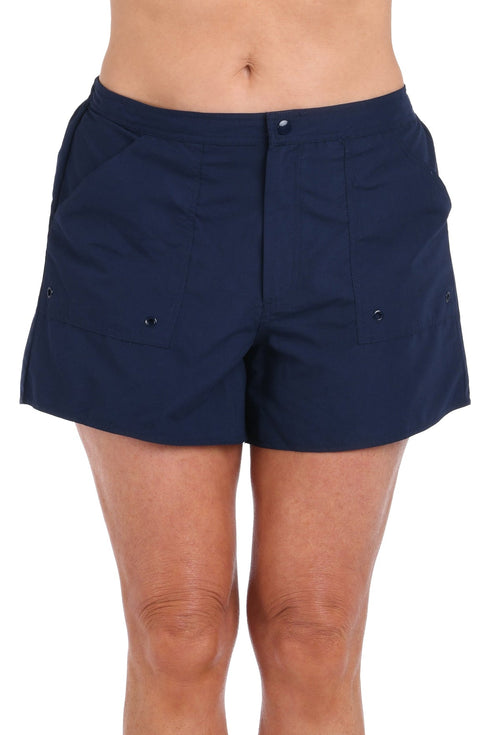 Maxine Of Hollywood Solid Woven Boardshort