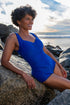 Maxine Of Hollywood Textured Spa Solids Girl Leg One Piece