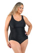 Maxine Of Hollywood Solid Over The Shoulder Maillot