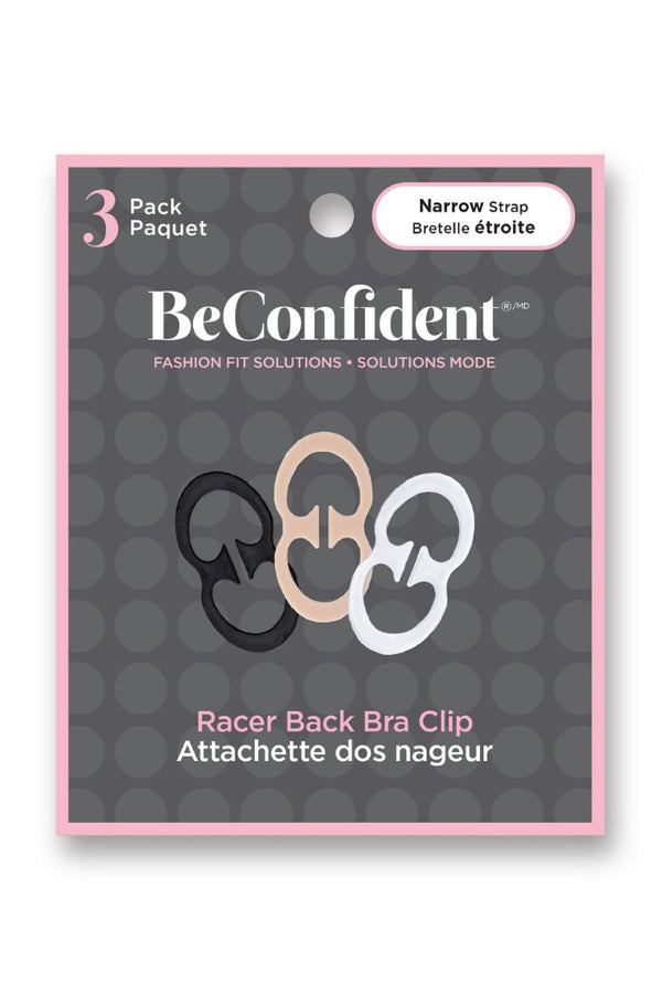 BeConfident Racer Back Bra Clip - 3 pc Narrow
