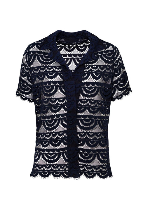 PQ Swim Neptune Lace Button Top