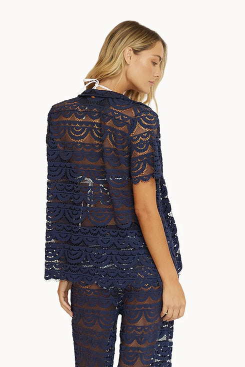 PQ Swim Neptune Lace Button Top