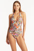 Sea Level Parkland Keyhole Halter One Piece