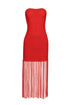 PQ Swim Passion Vanessa Strapless Fringe Dress