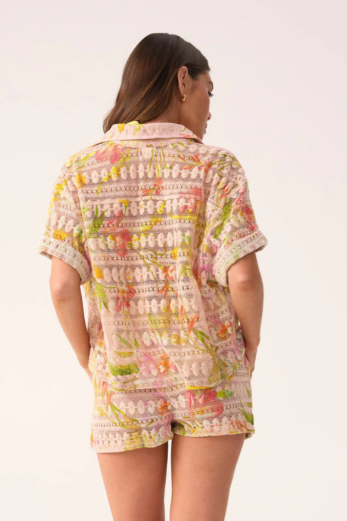 PQ Swim Petal Blake Button Top